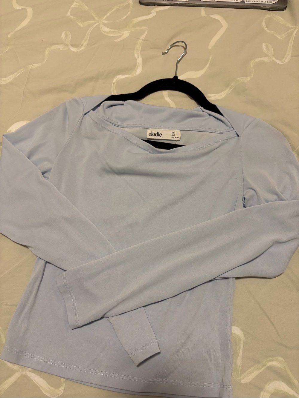 Elodie Pale Blue Long Sleeve Top